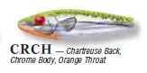 L&S Mirrolure She Dog 1/2 4In Chrome/Chartreuse Bk Orange Throat Md#: 83Mr-CRCH