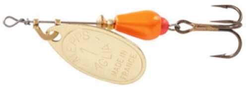 Mepps Aglia Brite In-Line Spin 1/6Oz Orange W/Gold Blade Md#: Ab2 Or-G