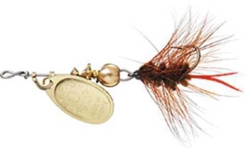 Mepps Wooly Worm Spin Flies 1/12Oz Brown W/Gold Blade Md#: B0W G-Br