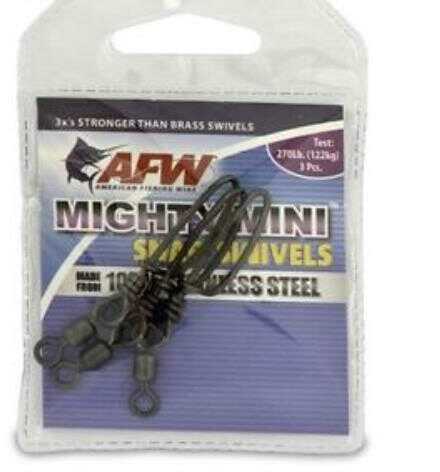 American Fishing Wire Might Mini Stainless Steel Snap Swivels 270Lb Test, 3 Pack Md: FTSS270BA