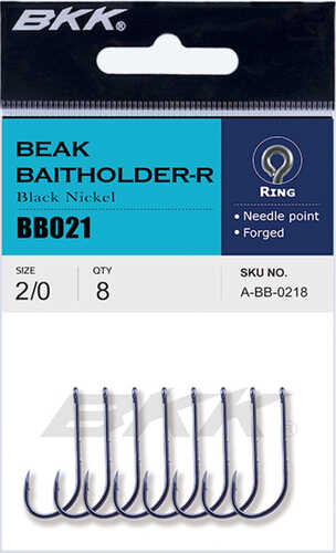 Beak Baitholder-r Black Nickel 8pk 1/0 Model: A-bb-0217