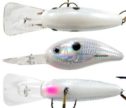 Bomber Square Lip Fat Free Shad 1/2Oz 2-1/2In 8ft-10ft Dances Pearl White