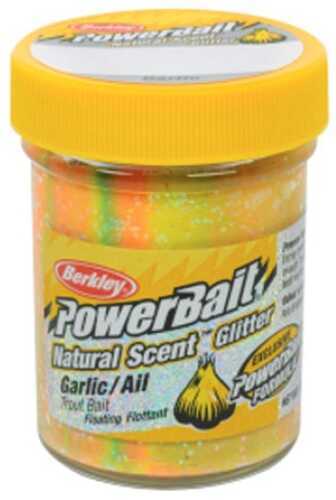 Berkley Natural Scent Glitter Trout Bait Garlic 1.75 Oz. Rainbow