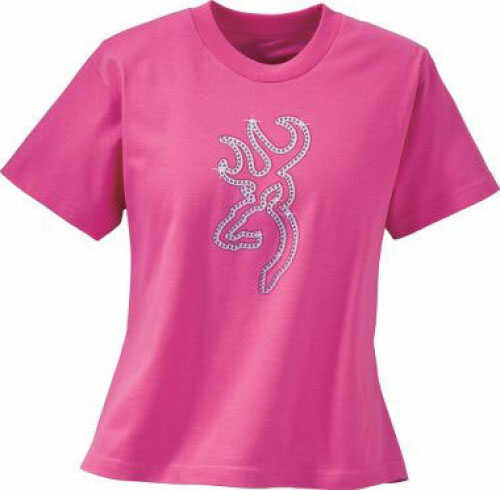 Browning Womens Bling Tee S/S Fuchsia Md#: BRD4028420L