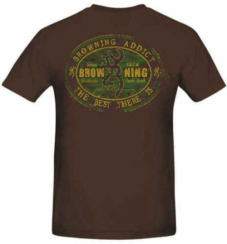 Browning Youth Trademark Tee S/S Chocolate Md#: BRD7028878L