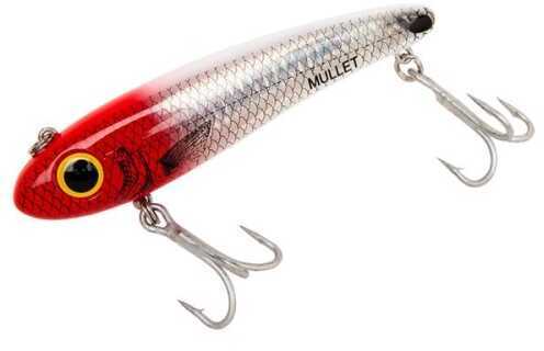 Bomber Saltwater Mullet 3 1/2In 5/8Oz Red Head Flash