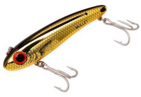 Bomber Saltwater Mullet 3 1/2In 5/8Oz Gold/Blk Bk/Org