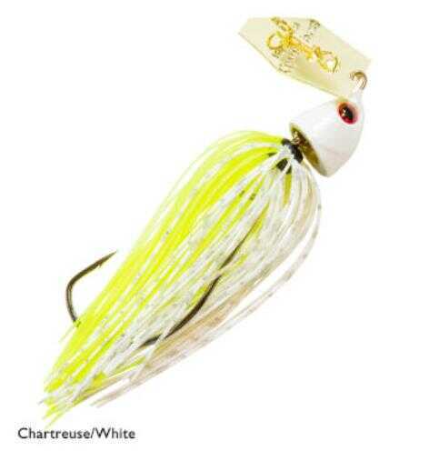 Z-Man Chatterbait Freedom 3/8Oz Chart & White/Gold Blade Model: CBF38-02