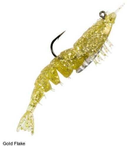 Z-Man Ez Shrimpz Rigged 3.5-Inch Bait, Gold Flake, 2 Per Bag Md: EZSR-272PK2