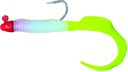 Giant Curl Tail Jig 8in 1oz Glow/chartreuse Model: Ctj1-22