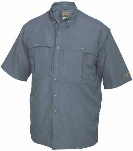 Drake Casual Shirt Navy Short Sleeve Size M