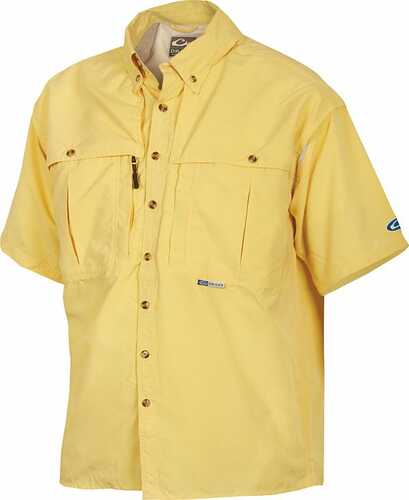 Drake Casual Shirt Yellow Short Sleeve Size M