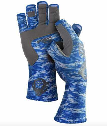 MONKEY GUIDE GLOVE LRG 1/2 FINGER BL WATER Model: FM11-BLWTRCAM-L