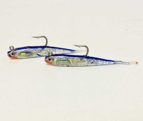 H&H Glass Minnow Double Rig 1/8Oz All American Shad Model: GMDR18-207