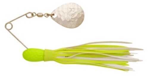 H&H Double Willow Spinner 3/8 6Pk Chart-Chartreuse/White