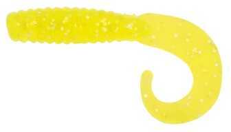 H&H Salty Grub Curl Tail 3In 10Pk Glow/Chart