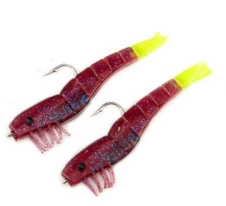 H&H Tko Shrimp Double Rig 1/4Oz Pur/Blu Glit/Chart Tail