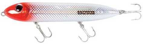 Heddon Saltwater Super Spook 5In 1Oz Red Head Flash