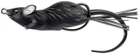 Koppers Hollow Body Mouse 5/8Oz 3" Black/Black Extremely Weedless - Razor Sharp Frog Hook Model: MHB60T-404