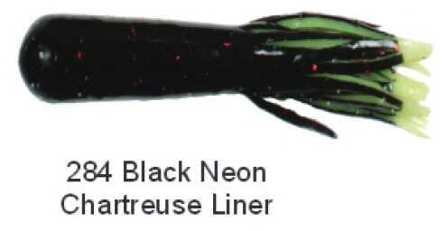 Luck E Strike Fast Lane Tube 4-1/2In 8 Per Bag Black Neon/Chartreuse Line