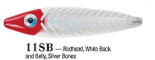 L&S Mirrolure C Eye Pro Dog 1/2Oz 4In Redhead Silver Bones