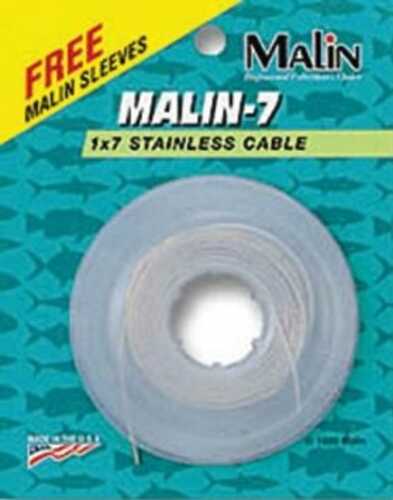 Malin Seven Strand SS Wire Clr 30ft .026Dia 30Lb W/12 Sl