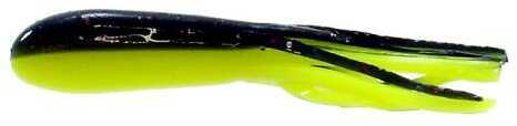 Mr. Crappie Tube 2" Lure, Tuxedo Black/Chartreuse Laminate, 15-Pack Md: MRCT2-183