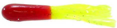 Mr. Crappie Tube 2" Lure, Red/Chartreuse Sparkle, 15-Pack Md: MRCT2-187