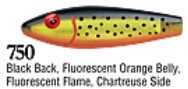 L&S Mirrolure Spotted Trout 1/2Oz 3 3/8In Black Bk/Orange&Chart