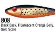 L&S Mirrolure Spotted Trout 1/2Oz 3 3/8In Black Bk/Orange&Gold