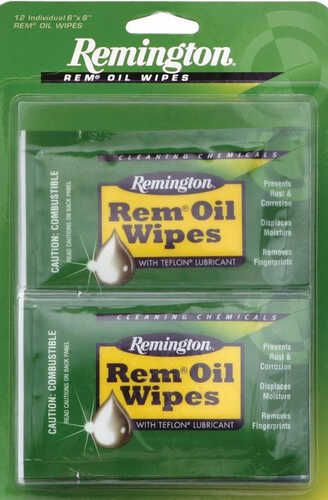 REMINGTON REM OIL WIPES 6in x 8in 12 COUNT Model: 18411