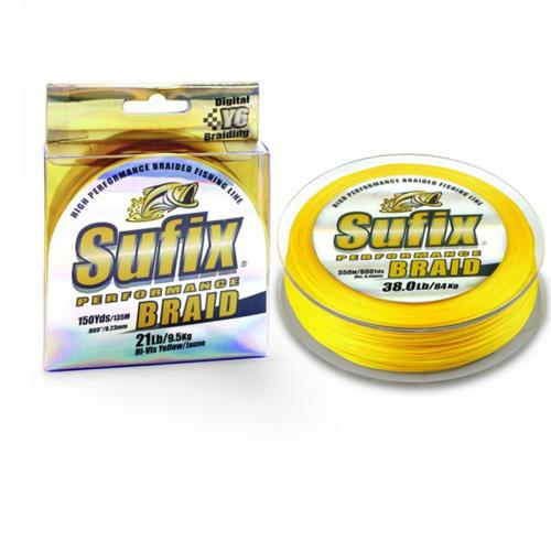 Suffix Performance Braid 1200 Yards 10 Pound Hi-vis Yellow