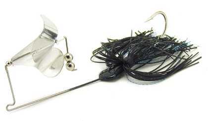 Stanley Ebb Buzz Bait 3/8Oz Black Blue Flash Nickel