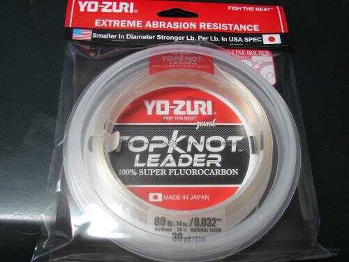 Yo-Zuri Topknot Leader 30 Yards - Natural Clear Model:TKLD80LBNCL30YD