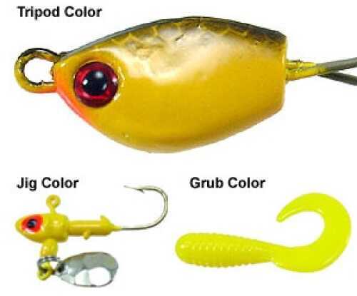 Yum Yumbrella Ul Tripod Kit Rig 3 Jigheads 3 Grubs Yellow