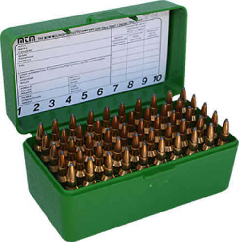 MTM Ammo Box .22/6MM PPC & Br 50-ROUNDS Flip Top Style