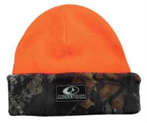 Outdoor Cap Beanie W/Mossy Oak Logo Reversible One Size NBu/Blaze