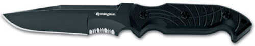 Remington Tango I Premier Tactical Knife 5.25" Fixed Civilian Grade Clip Blade - 440C Stainless Steel Black PTFE-Teflon 