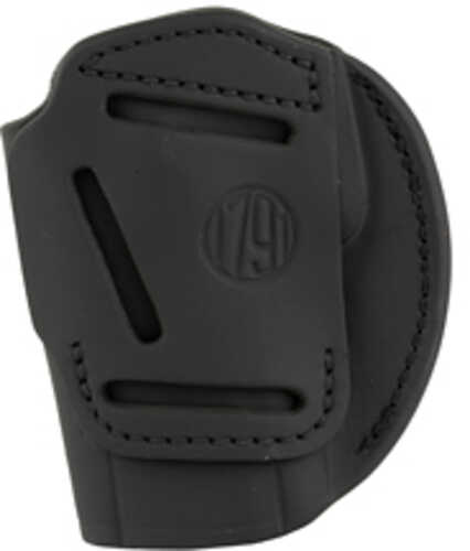 1791 3 Way Outside Waistband Holster Size 6 Matte Finish Leather Construction Black Ambidextrous 3wh-6-sbl-a