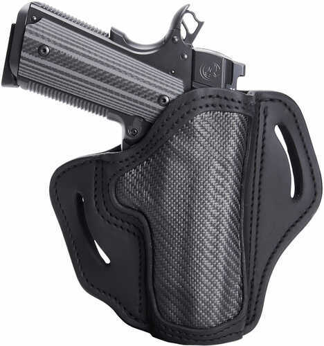 1791 Gunleather Belt Holster 1 Right Hand Carbon Fiber Black Fits 1911 4" & 5" Leather CF-BH1-SBL-R