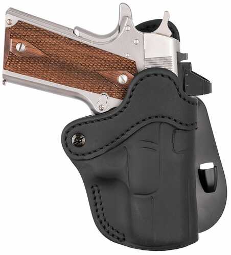 1791 Pdh2.3 Optic Ready Owb Paddle Holster Fits Large Frame Railed Pistols Matte Finish Stealth Black Leathe