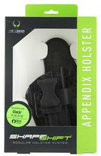 Alien Gear Holsters Shape Shift Appendix Black Fits Glock 17 Right Hand SSAP-0601-RH