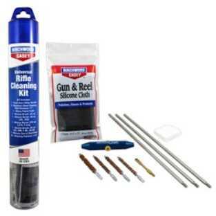 Birchwood Casey Universal Rifle Cleaning Kit 3 Rod Sections 11" Dual Axis Utility Handle .22 Patch Puller