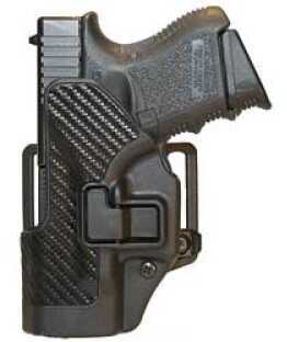 Blackhawk CQC Serpa Belt Holster Left Hand Carbon Fiber for Glock 26/27/33 Loop And Paddle 41000