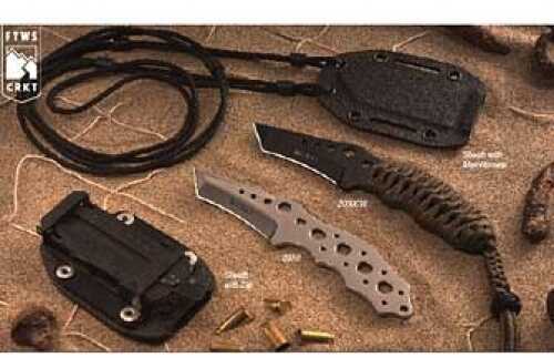 Columbia River Knife & Tool Crawford N.E.C.K. Fixed Blade 2Cr13/Satin Plain Recurved Tanto Kydex Sheath 2.75" Sati