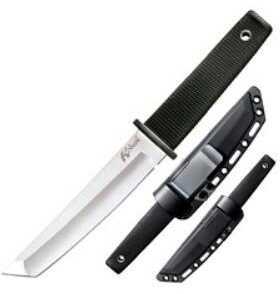 Cold Steel Kobun 5.5" Fixed Blade Knife Tanto Point Plain Edge AUS 8A/Polished Black Kraton Secure-Ex Sheath 17TZ