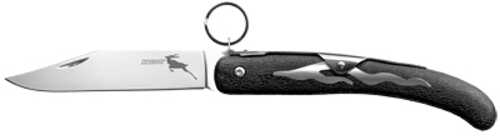 Cold Steel Kudu Folding Knife Silver Plain Edge Clip Point 4.25" Blade Polished Finish 5Cr15MoV Black Handle CS-20KK