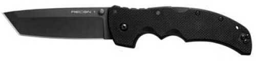 Cold Steel Recon 1 Folding Knife AUS 8A/Black Teflon Plain Tanto Point Thumb Stud/Pocket Clip 4" Black G10 Box 27TLT