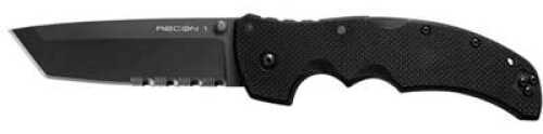 Cold Steel Recon 1 Folding Knife AUS 8A/Black Teflon Combo Tanto Point Thumb Stud/Pocket Clip 4" Black G10 Box 27TLTH