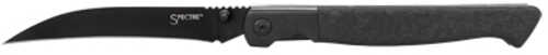 Cold Steel Hawkbill Specter 3.8" Folding Knife Plain Edge Talon Point Matte PVD Finish Black Forged Carbon Fiber Handle 